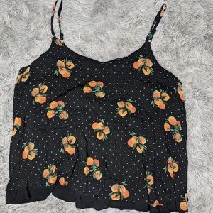 Peach and polka dot tank